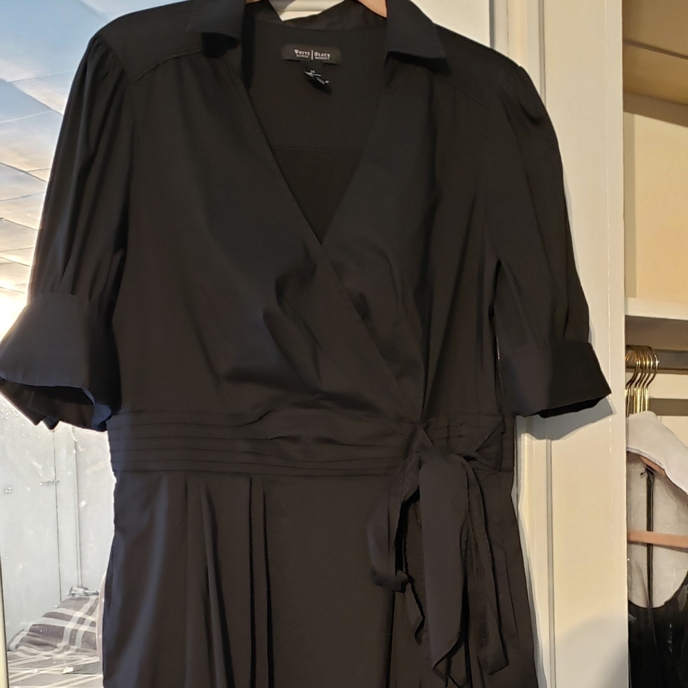 3/4 sleeve fit and flare shirt dress WHBM
